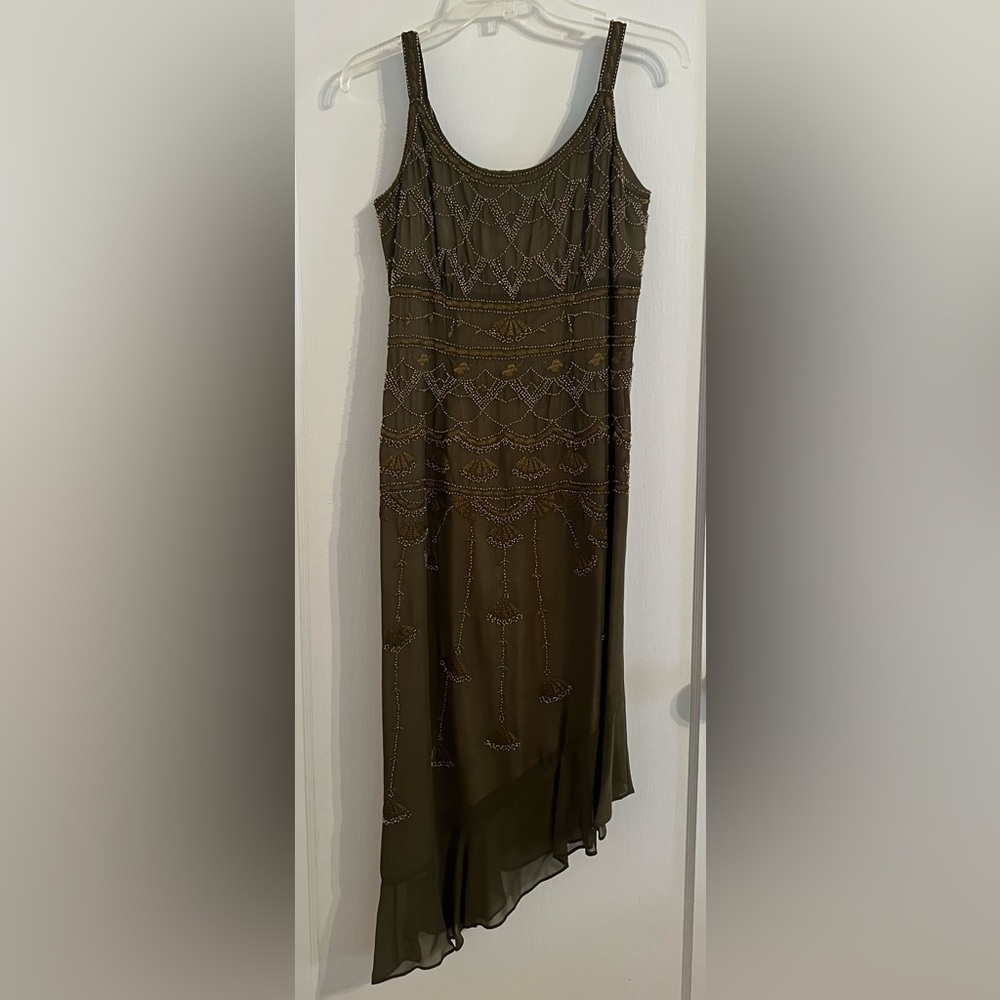 Jones New York Green Embellished Maxi Skirt